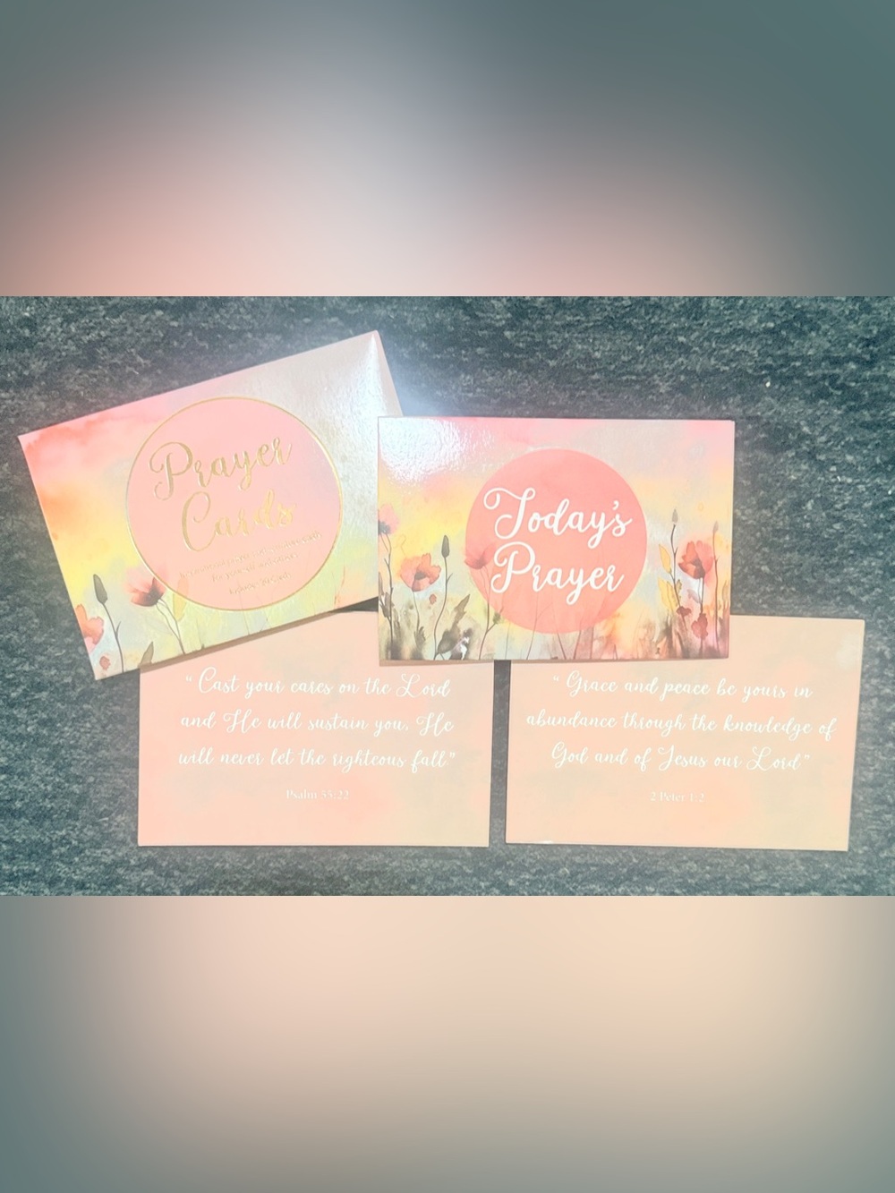 Crown Jewlz Box of 20 Floral Design Prayer & Scripture Cards